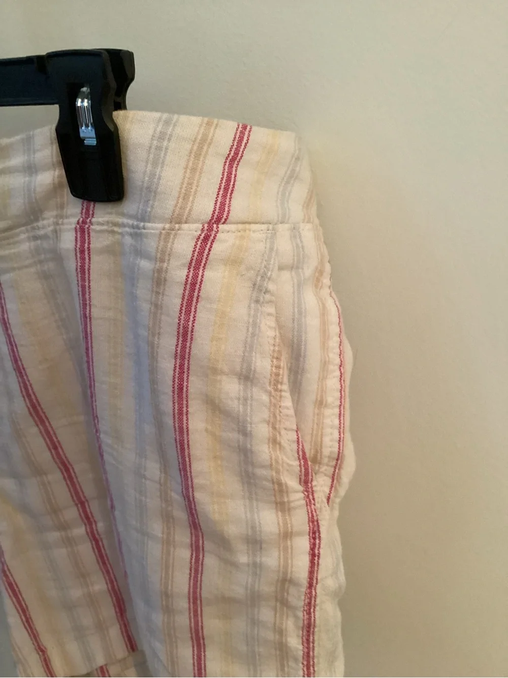 GAP Linen Blend Striped Pull-On Shorts XXL Coastal Cottagecore